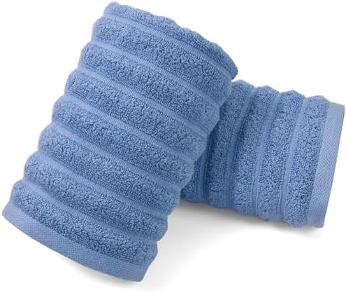 Ribbed Hand Towels for Bathroom, Hotel & Spa Quality Soft Hand Towel Set by Jacquotha