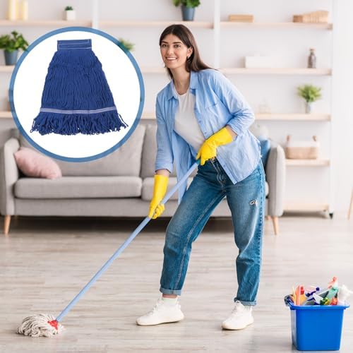 uxcell 6Pcs Commercial Mop Head Replacement, Cotton String Mop Head, Wet - Image 4