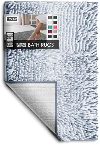 Hearth & Harbor Bathroom Rugs, Chenille Bath Mat by HearthHarbor