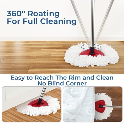 Matthew Spin Mop Replace Head Kit, Handle Compatible - Image 5