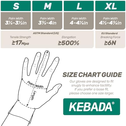 Kebada D1 Blue Disposable Nitrile Gloves, 100% Food Safe - Image 6