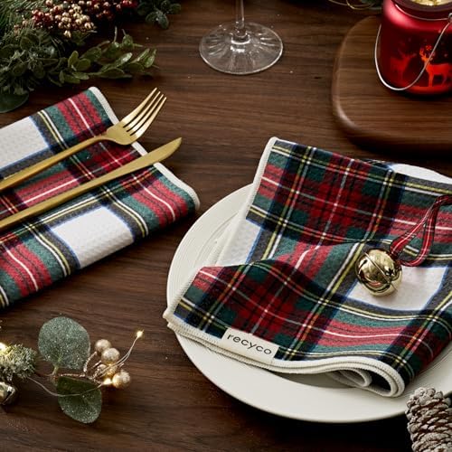 RECYCO Christmas Waffle Kitchen Towel Set of 2 by RECYCOHOMECOLLECTION