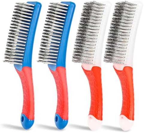 4 Pack Wire Brush for Rust Removal & Paint Removal, Heavy Duty Stainless Steel by Unknown