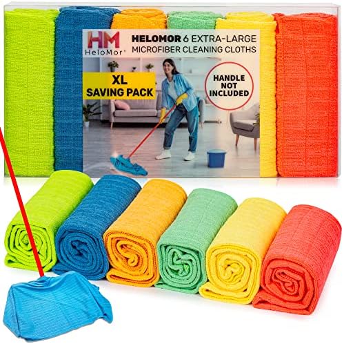 HELOMOR Large Microfiber Towels 6 Pack by HELOMOR