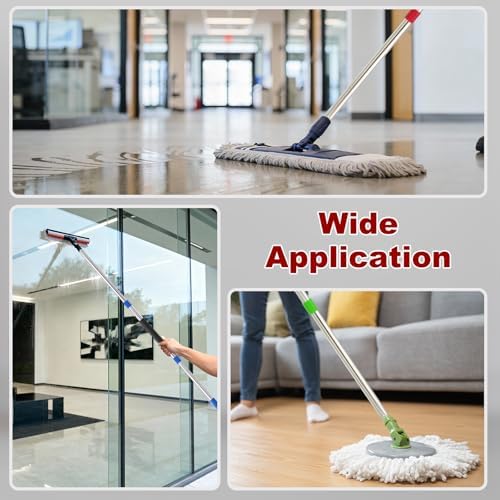 uxcell Spin Mop Replacement Handle 5 Section 30"-to-72 Green - Image 7