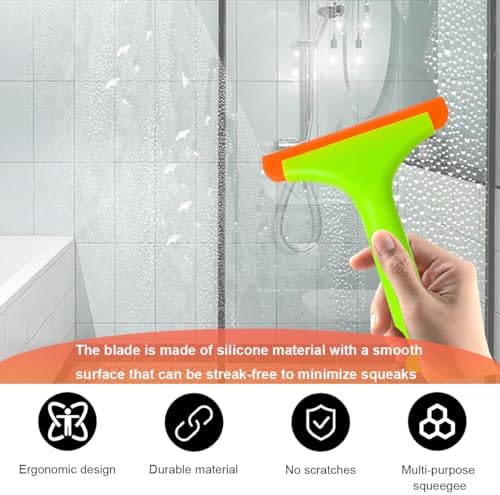 KVAEY 2PCS Small Silicone Window Squeegee, 5.9 Inch Car Windshield Water Blade - Image 4