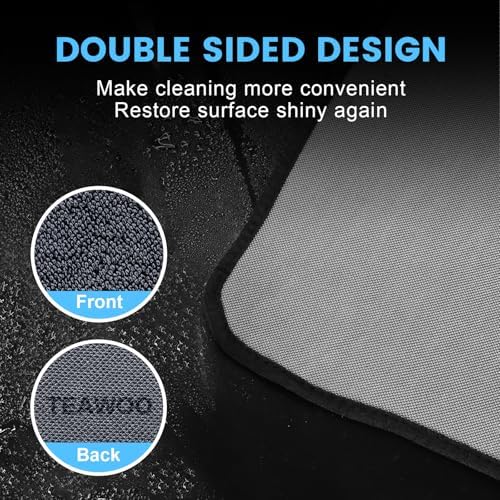 TEAWOO Shiny Wipes Shower Cleaning Cloth, Ultra Absorbent Car Drying Towel - Image 5