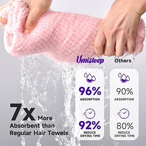 Umisleep Extra Large Microfiber Hair Towel, Ultra Absorbent - Image 6
