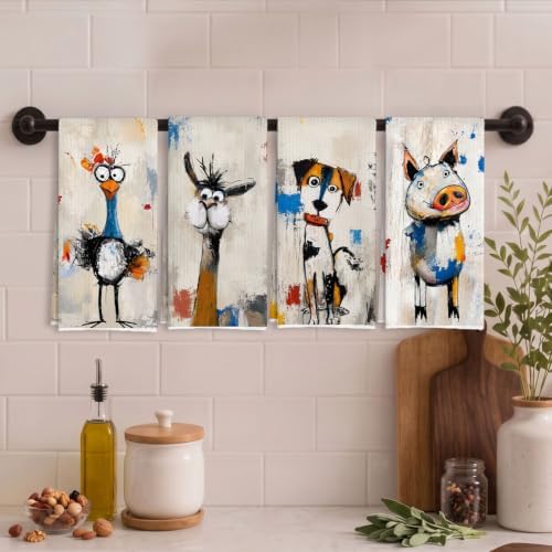 Whimsical Animals Kitchen Towels Set - Image 4
