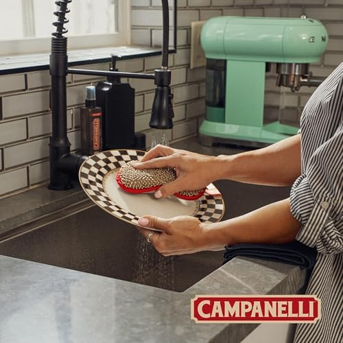 CAMPANELLI Washable & Reusable Dual-Sided Microfiber Dish Sponge - Image 2