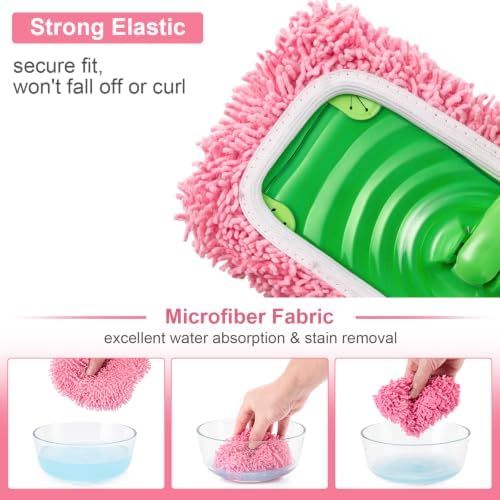 6Pcs Reusable Microfiber Mop Pads Refill Compatible - Image 4