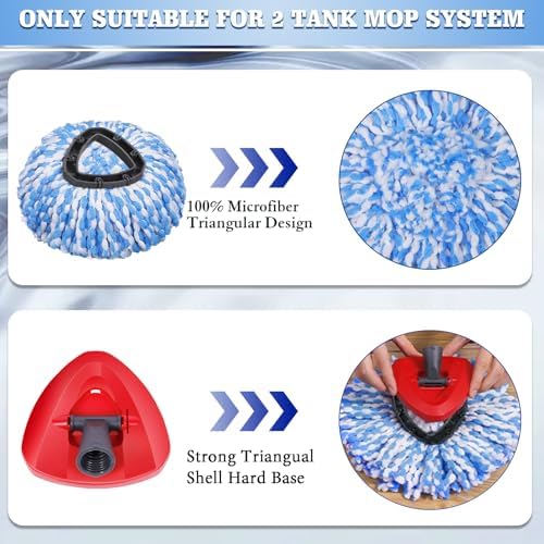 8 Pack Spin Mop Replacement Heads - Image 2