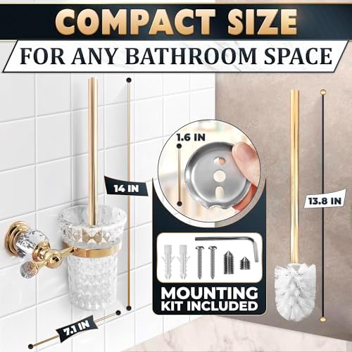 Wall-Mounted Toilet Brush and Holder Set - Image 2