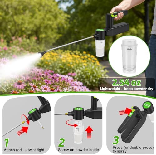 Electric Diatomaceous Earth Duster, Small Dry Powder Applicator - Image 6