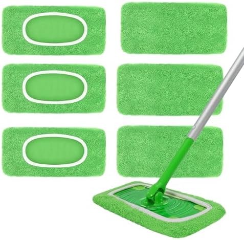 6 Pack Reusable Microfiber Mop Pads by Unknown