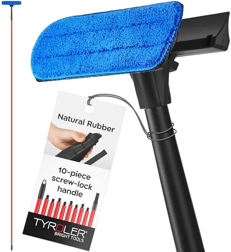 Tyroler Window Squeegee with Extension Pole 1-12.5ft | Window Cleaner Tool by TyrolerBrightTools