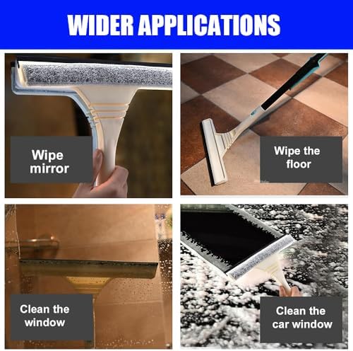 Window Squeegee Cleaning Tool Kit, Adjustable Extension Pole, 2-in-1 - Image 6