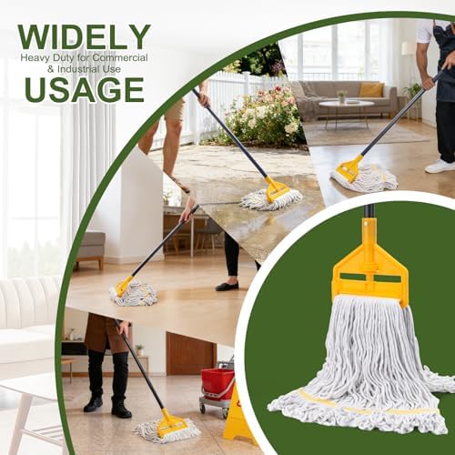 KeFanta Commercial Mop with 3 Extra Large Replacement Heads, 59Inch Handle - Image 2