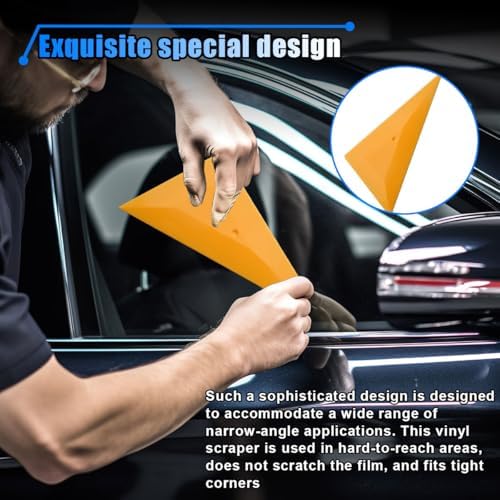 5PCS Triangle Contour Squeegee Car Window Tint Tools - Image 4