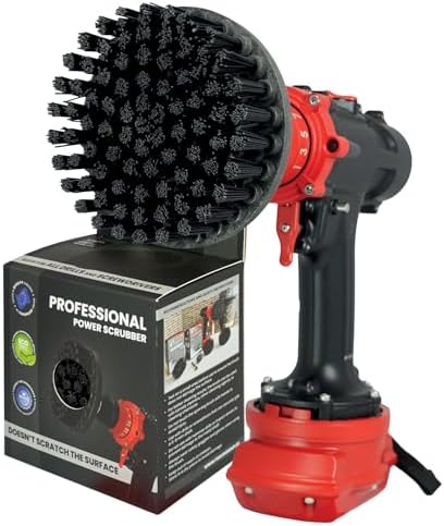 Premium Drill Brush Professional – Ultra-Stiff 5 in Black | Scratch-Free by Kornelypowerscrubbers