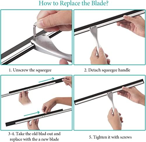 Standard Shower Glass Doors Squeegee Replacement Silicone Rubber Blade 10 inch - Image 4