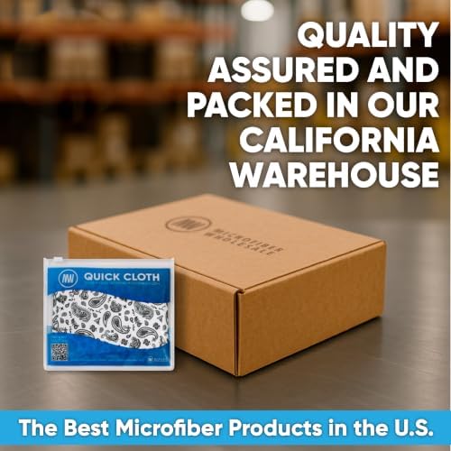 Microfiber Wholesale Quick Cloth Glasses Cleaning Cloths 8x8 Paisley White - Image 7