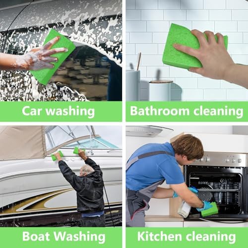Cleaning and Washing Sponge, 3 Pack Large Extra Thick Heavy Duty Sponge - Image 6