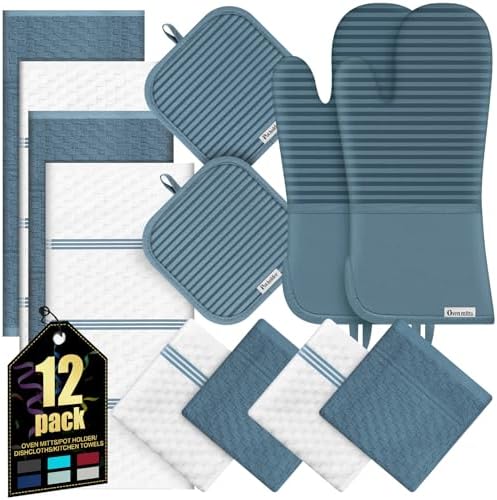 Oven Mitts Kitchen Towels and Dishcloths by KacNacPro