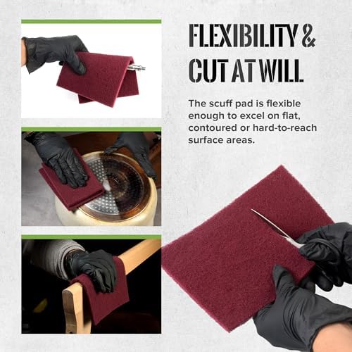 6" x 9" Maroon Scuff Pads 10PCS, Paint Prep Surface Scouring Pad, Scotch - Image 5