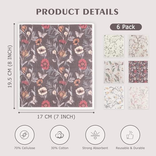Swedish Dishcloth Dish Towel Set: Kitchen Cellulose Sponge Cloth - Image 2