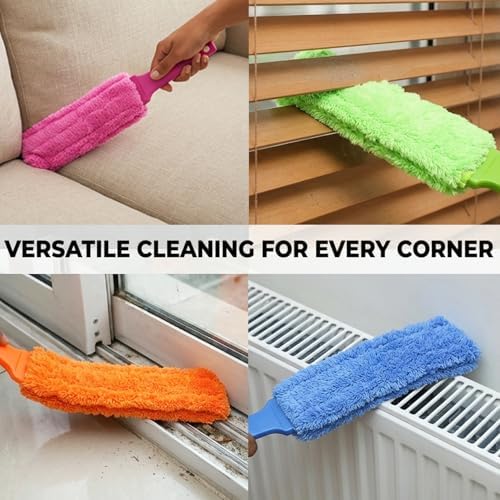 4 Pack 15 inch Reuseable Microfiber Feather Duster, Blind Duster, Gap Duster - Image 6