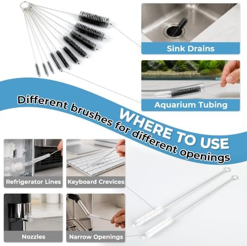 Flexible Drain Brush, 67-Inch Double-Ended Spring Pipe Cleaner - Image 4