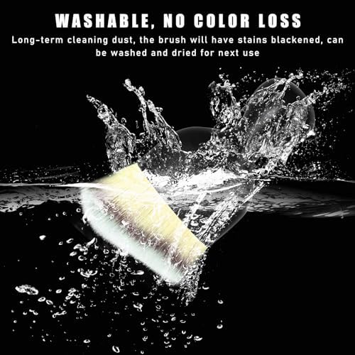 Dickno Car Interior Dust Brush, Soft Scratch Free Auto Detailing Brushes - Image 5