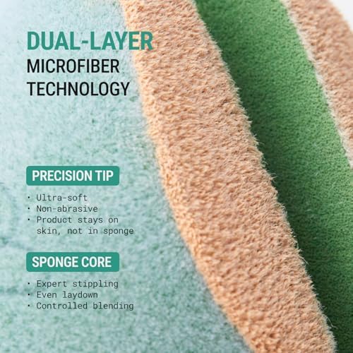 JUNO & Co. Microfiber Makeup Sponge, Dual Layer Technology - Image 3