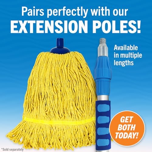 Screw On Cotton Mop Head Replacement Refill, Heavy Duty String Mop Head - Image 6