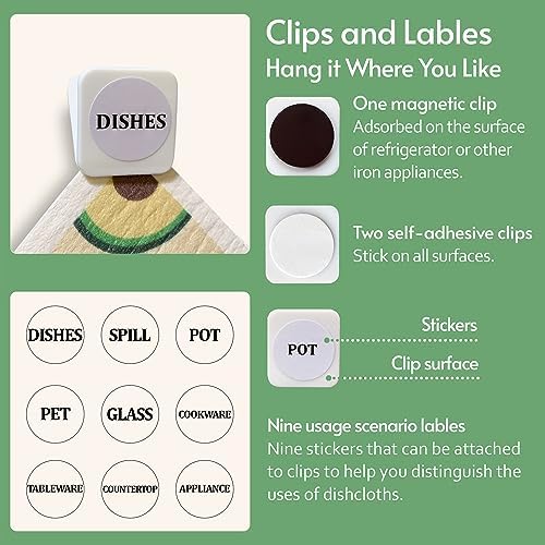 Eulnars Swedish Dishcloths for Kitchen, 8 Pack Reusable Paper Towels - Image 7