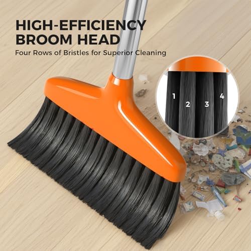 Handy Broom 2 Pack, Indoor/Outdoor Brooms, Duty Kitchen Broom, - Image 2
