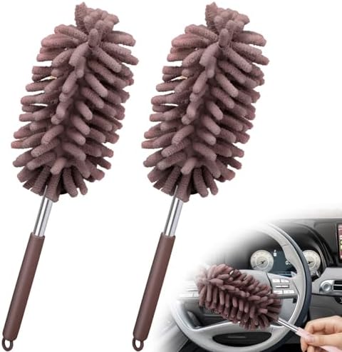 2 PCS Car Interior Duster with Extension Pole, Dusters by ecocstm