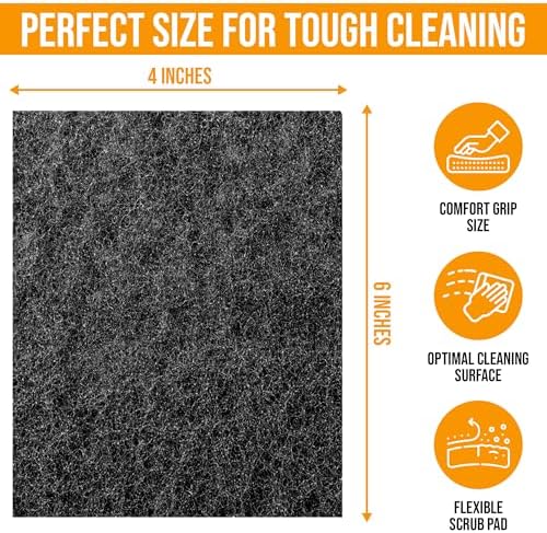Harrier Hardware 6-Pack High Density Scouring Pads 6 x 4 Inch Black - Image 3