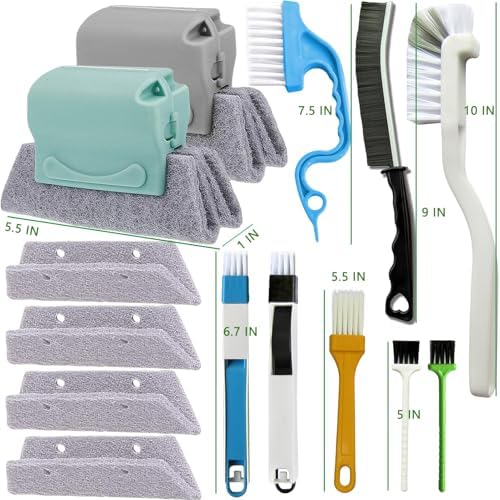 CRAFNEW 14Pcs Window Track Cleaning Tools, Groove Gap Cleaning Brush Kit - Image 5