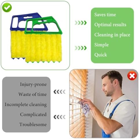 DXNQ 2 PCS Blind Cleaner Duster Tool, Window Venetian Hand-held 7 Finger - Image 5