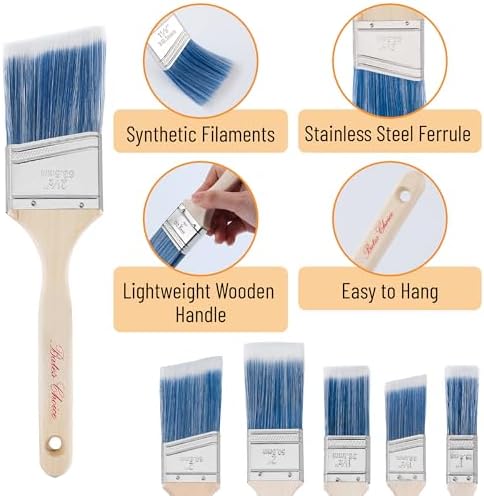 Bates Angle Paint Brushes, 6 Pack - Image 3
