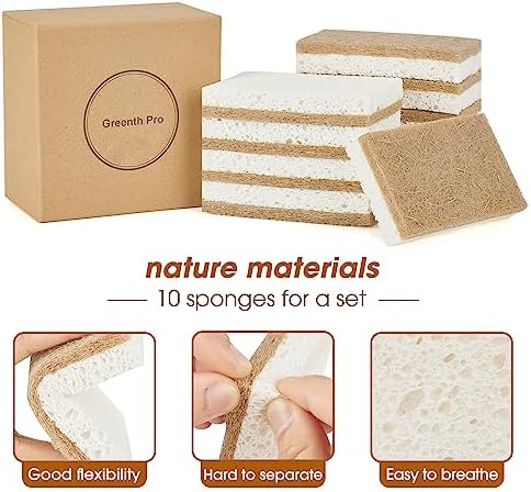 GREENTH PRO 10 Pack Nature Dish Sponge - Image 3