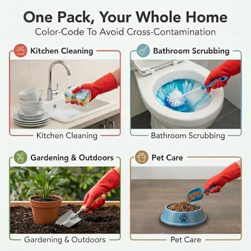 ForPro Premium Natural Rubber Gloves, Wild Cherry - Image 6