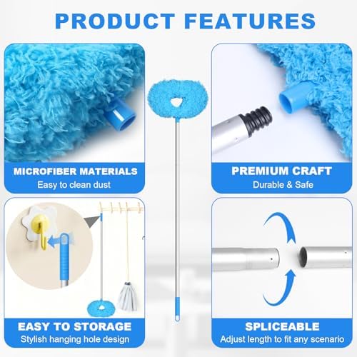 Storystore Ceiling Fan Cleaner Duster, Adjustable Microfiber Duster - Image 6