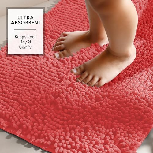 Hearth & Harbor Bathroom Rugs, Chenille Bath Mat - Image 5