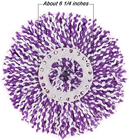 3 Pack Spin Mop Replacement Head, Round Shape Standard Size Microfiber Mop Head - Image 3