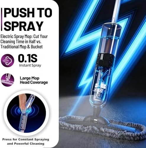Electric Spray Mop Hardwood Floor Cleaning Cordless Wet Dry Floor Cleaner - Image 3