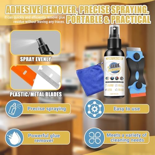 Sticker Remover Spray 100ml, Adhesive Remover Spray Set - Image 2