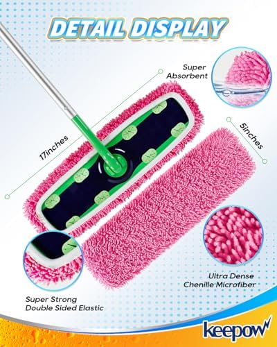 KEEPOW Reusable Microfiber Mop Pads - Image 3